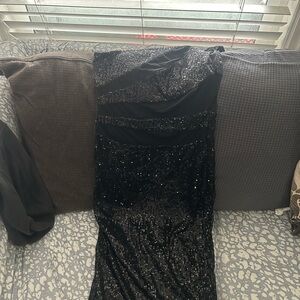 Elegant Black Sequin Dress